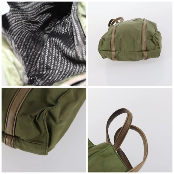 PRADA Tote Bag Nylon 2 Set Khaki Black - Picture 14 of 14